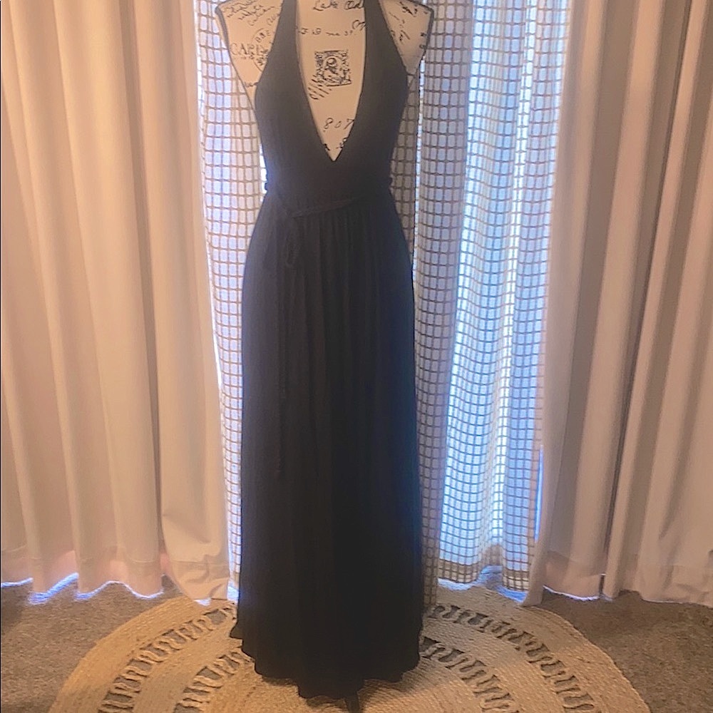 Black Halter Maxi Dress